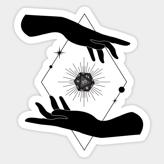 Nat 20 Summoning Design D&D T-Shirt Sticker by JaeSlaysDragons